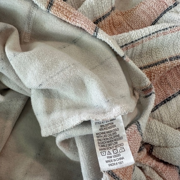 Ocean Drive Baja Stripped Beach Pullover Hoodie Oversized Size S - Picture 10 of 10